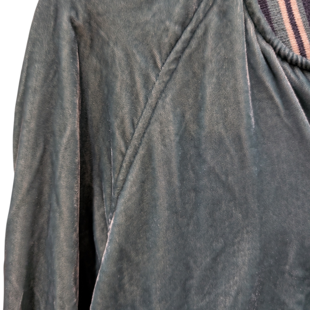 American Eagle Teal  Velvet Zip-Up Jacket - Picture 4 of 10